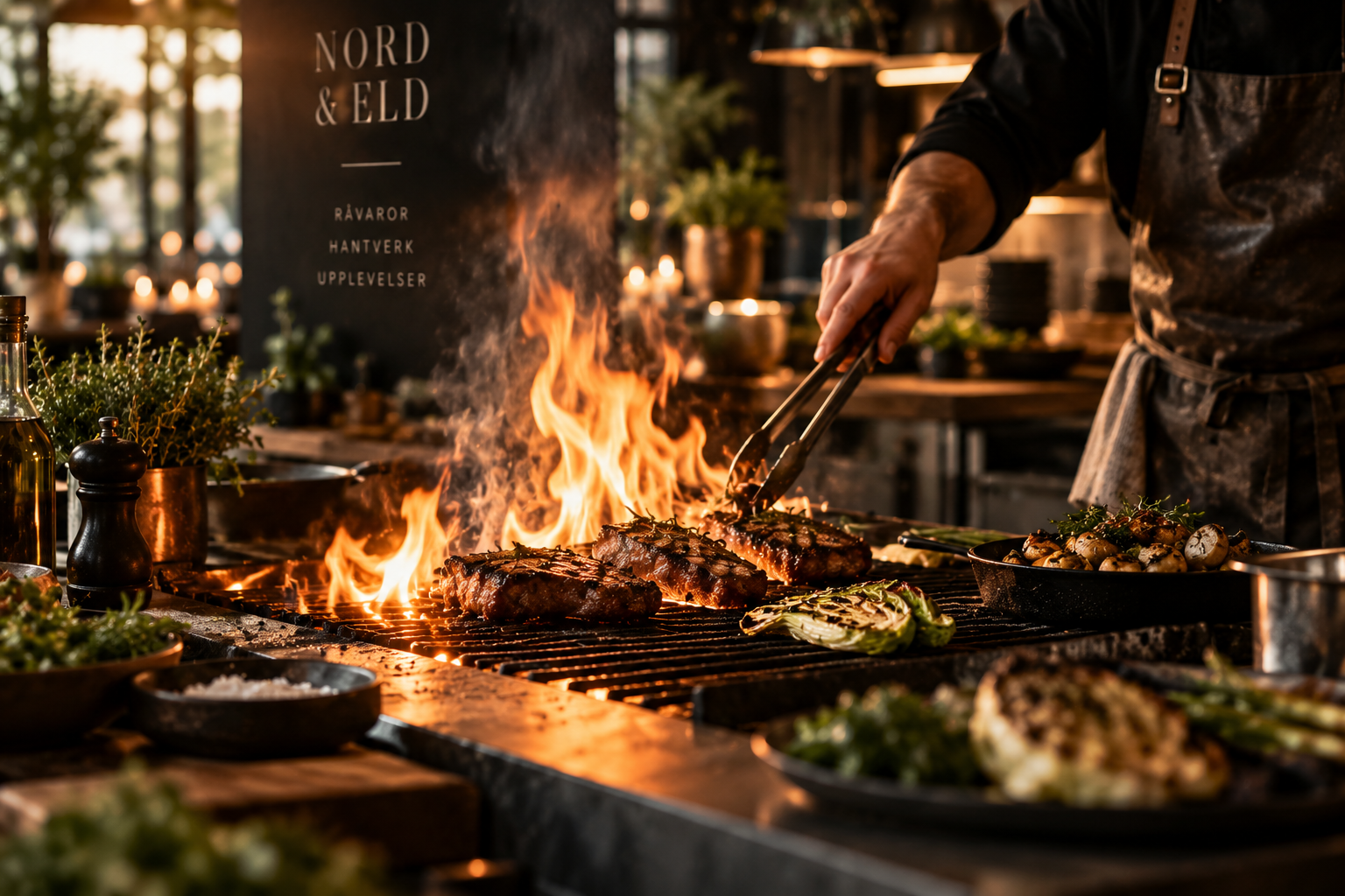 Matlagning över öppen eld på Nord & Eld